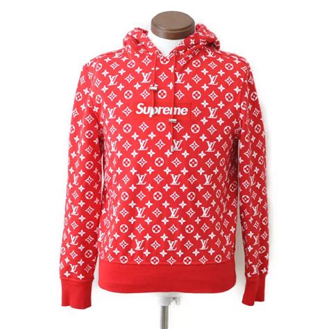 Supreme x Louis Vuitton Box Logo Felpa con cappuccio Rosso